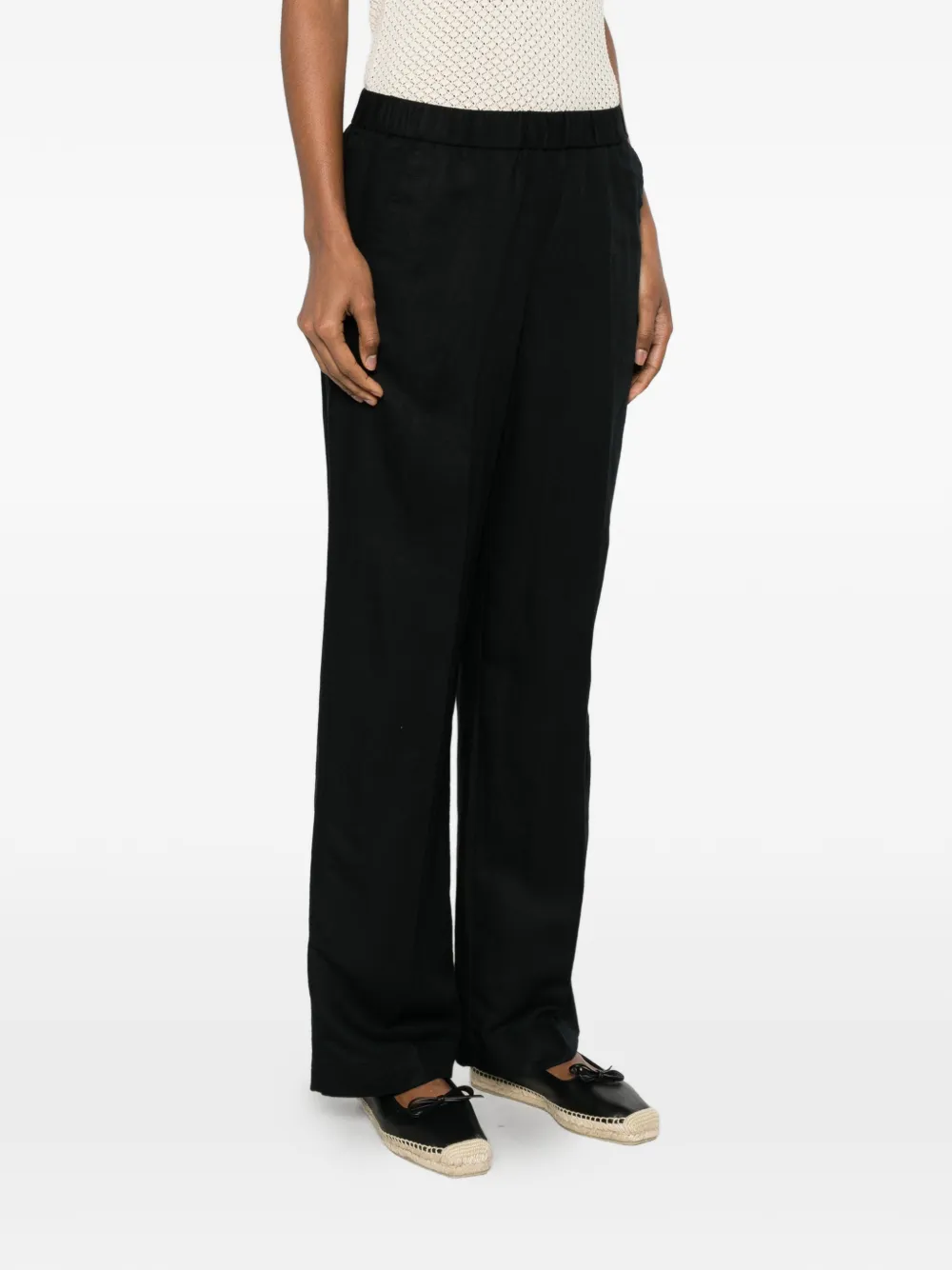 Gant Broek met elastische tailleband Zwart