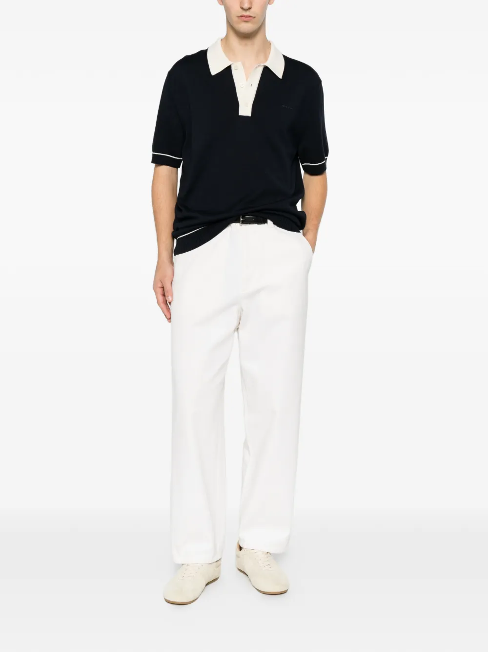 Gant Poloshirt met contrasterende kraag Blauw
