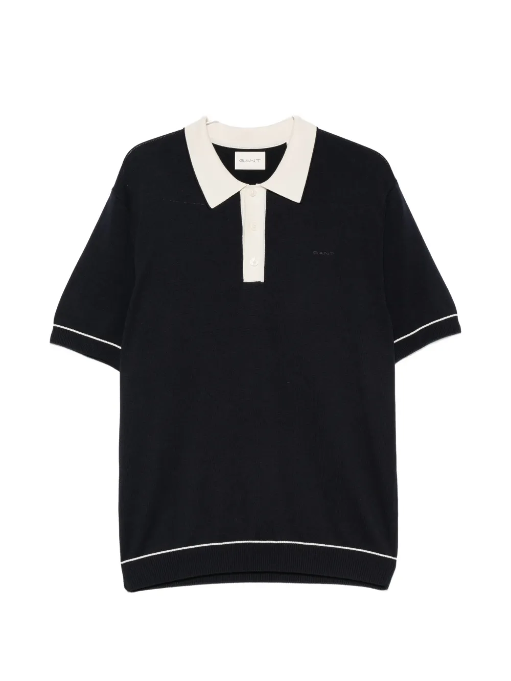 Gant contrast-collar tipped polo shirt - Blau