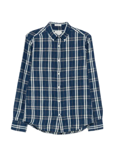 Gant check-pattern button-fastening shirt