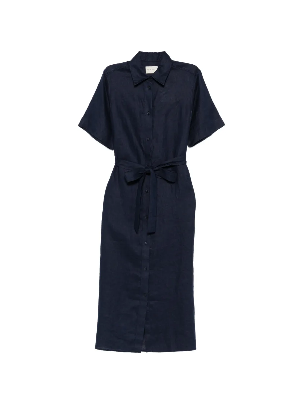 Gant belted button-fastening midi dress - Blue