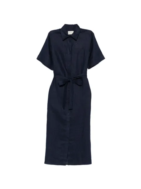 Gant Vestido midi com cinto e abotoamento
