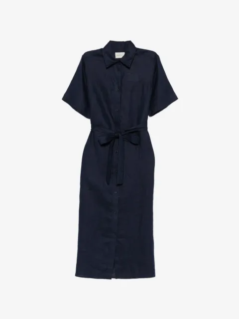 Gant belted button-fastening midi dress