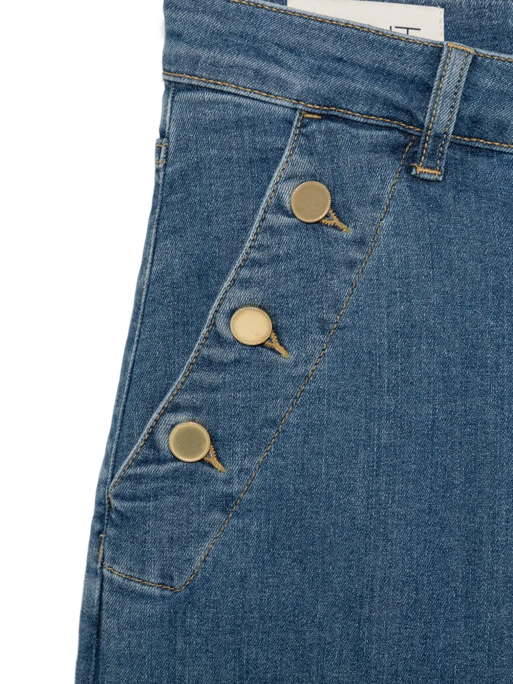 Gant Flared jeans met knoopdetail Blauw