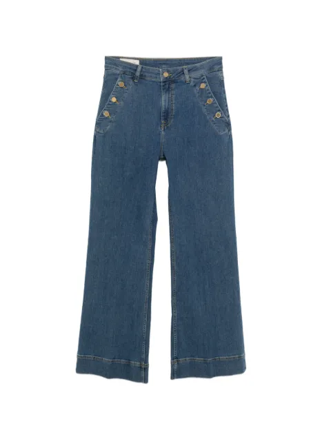 Gant button-detail flare jeans