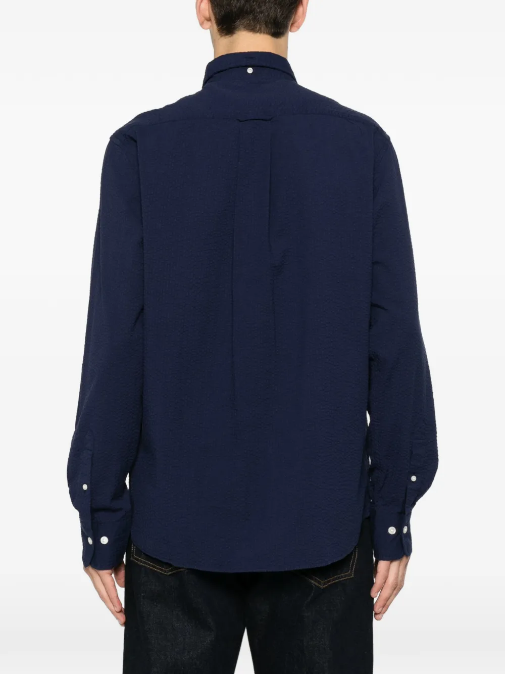 Gant Seersucker button-down overhemd Blauw