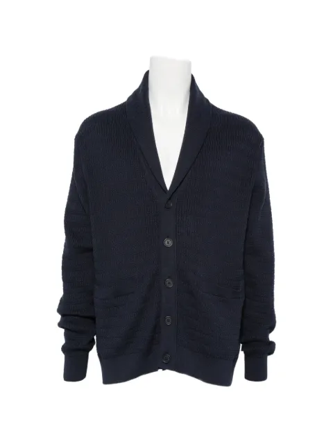 Gant shawl-collar waffle-knit cardigan