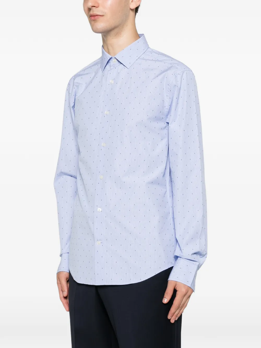 Gant Overhemd met patroon en lange mouwen Blauw