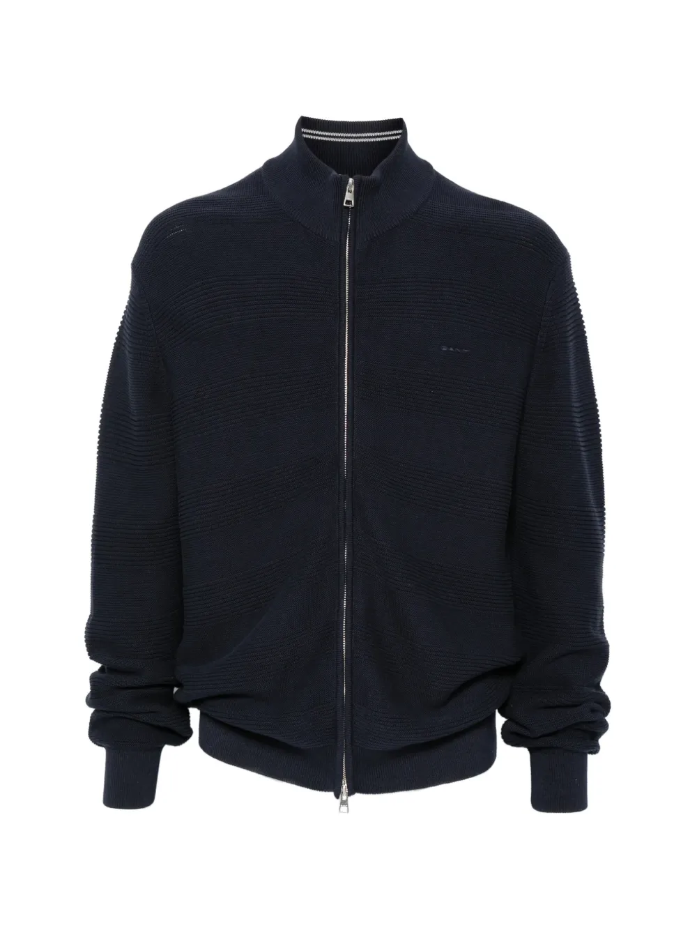 Gant textured zip-up sweater - Blu