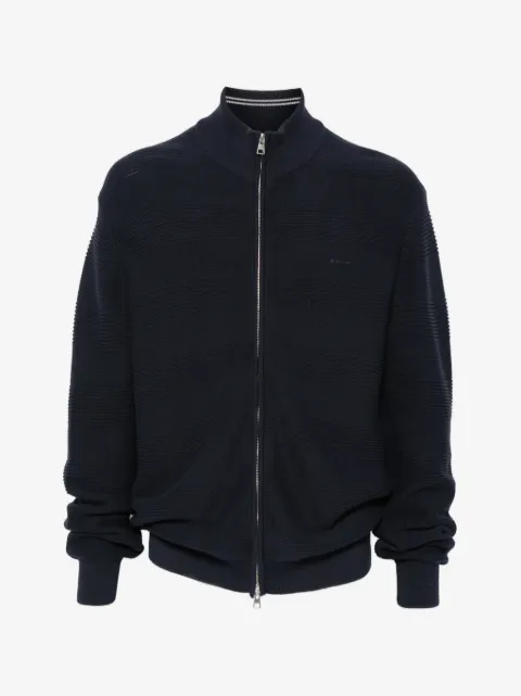 Gant textured zip-up sweater