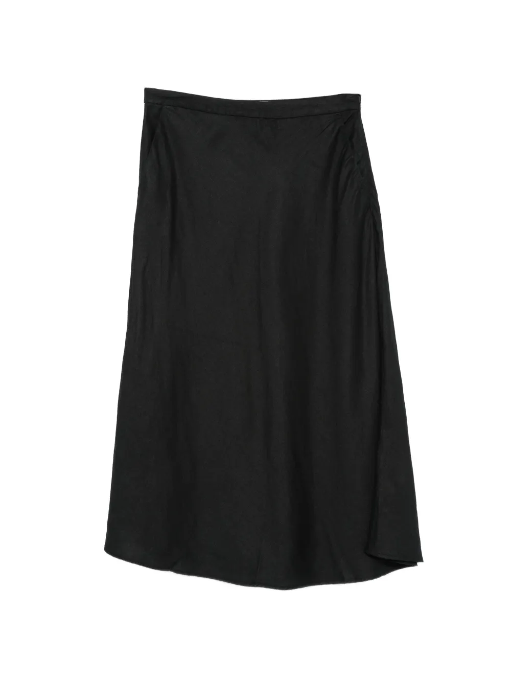 Gant side-zip midi A-line skirt - Nero