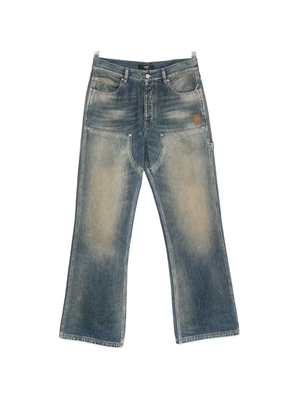 AMIRI faded panelled jeans - Blau