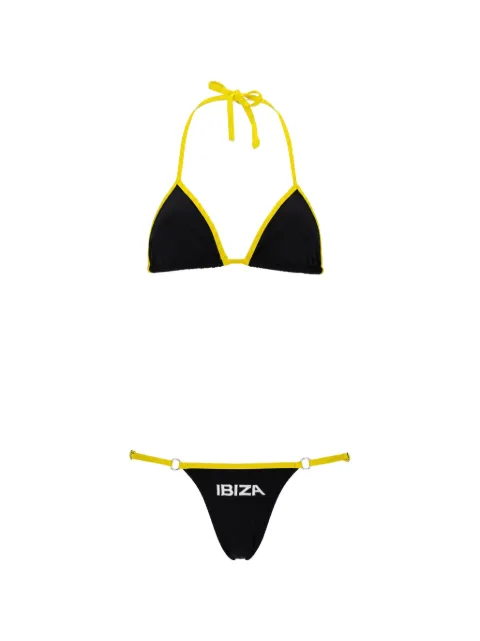 The Attico Ibiza-print triangle bikini