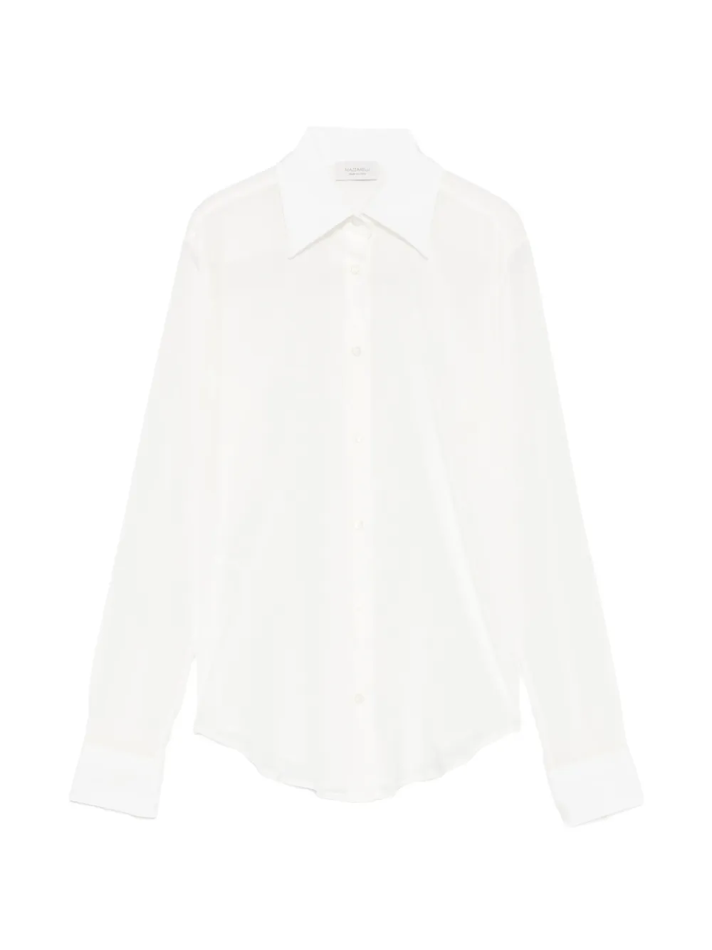 Mazzarelli Gea curved-hem shirt - Bianco