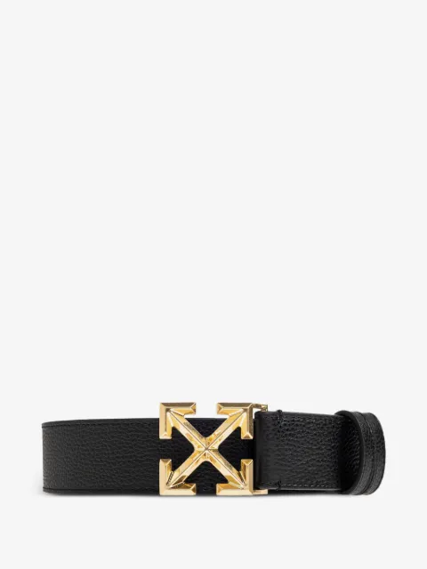 Off-White Arrow buckle grained leather belt
