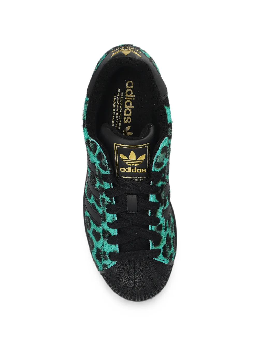 adidas Superstar II leopard-print leather sneakers Groen