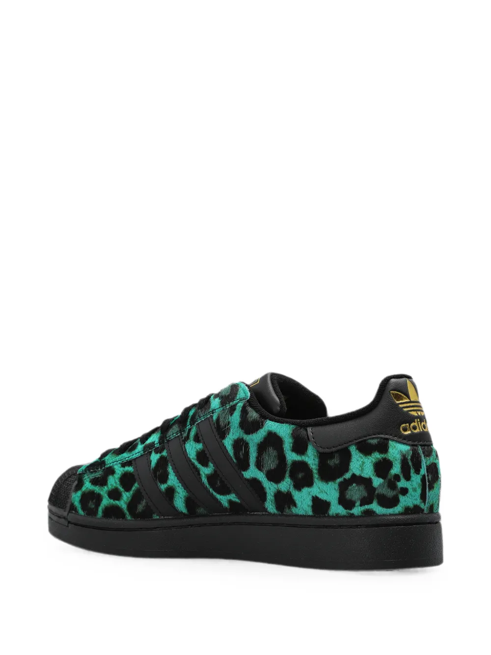 adidas Superstar II leopard-print leather sneakers Groen