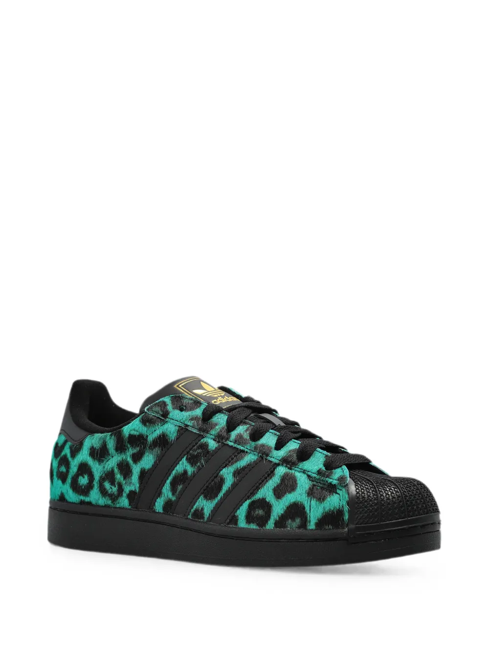 adidas Superstar II leopard-print leather sneakers Groen