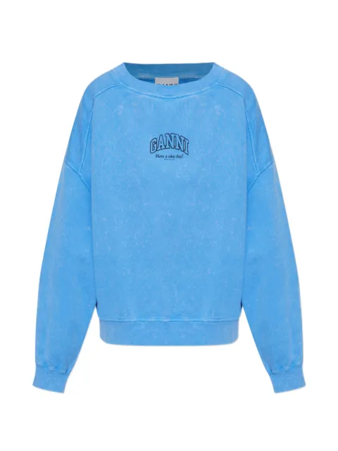 GANNI sudadera con logo estampado