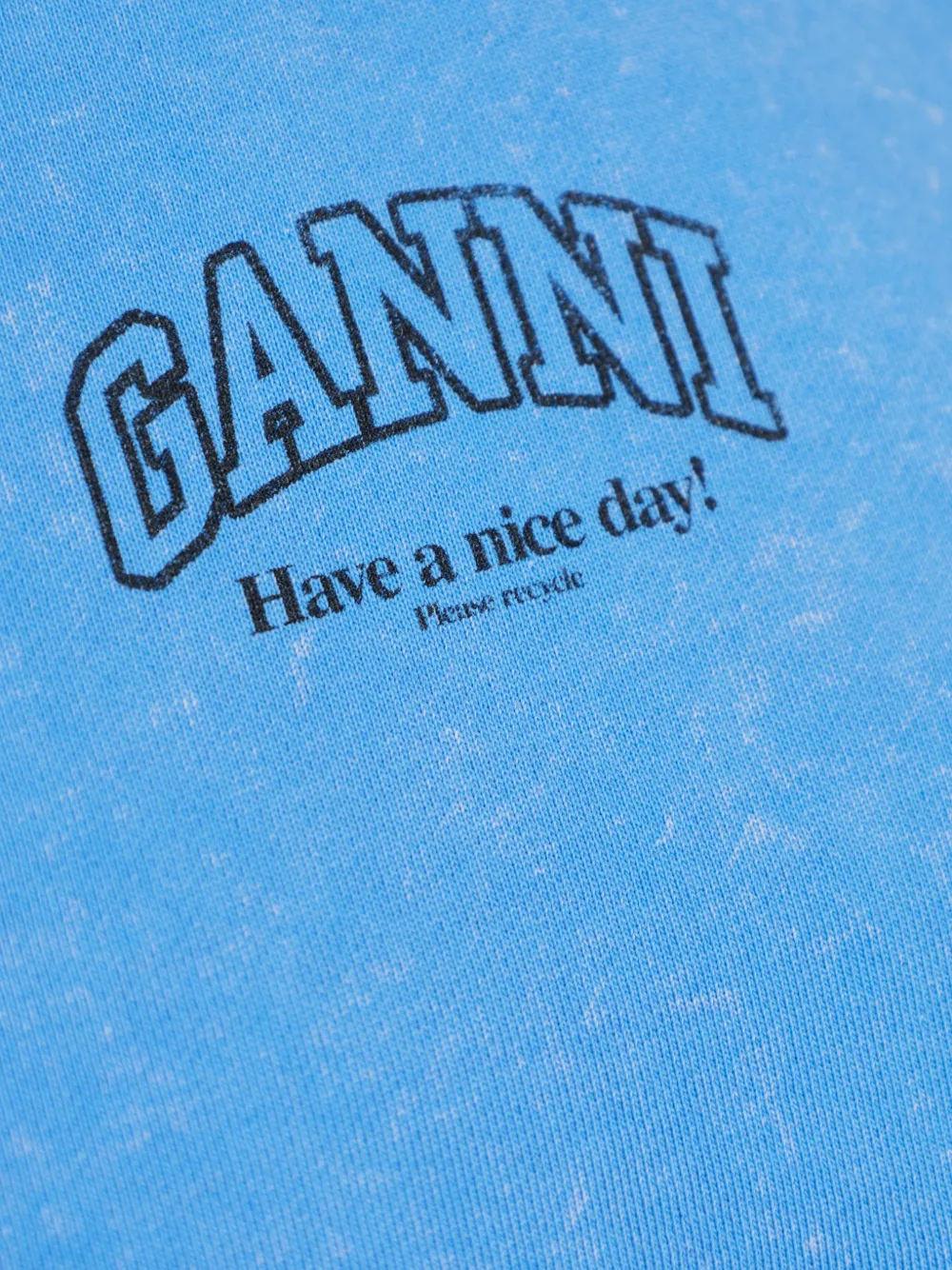 GANNI Sweater met logoprint Blauw