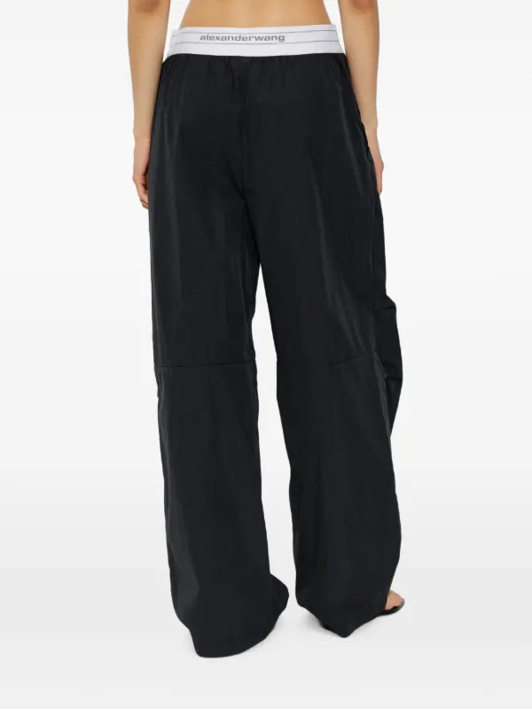 Alexander Wang ロゴウエスト トラックパンツ | ブラック | FARFETCH JP