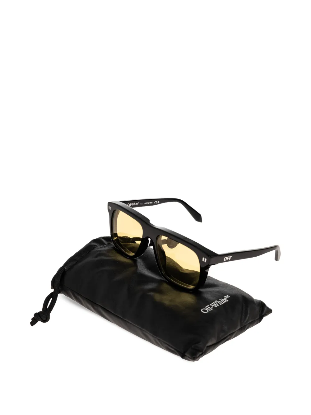 Off-White Eyewear Zonnebril met vierkant montuur Zwart