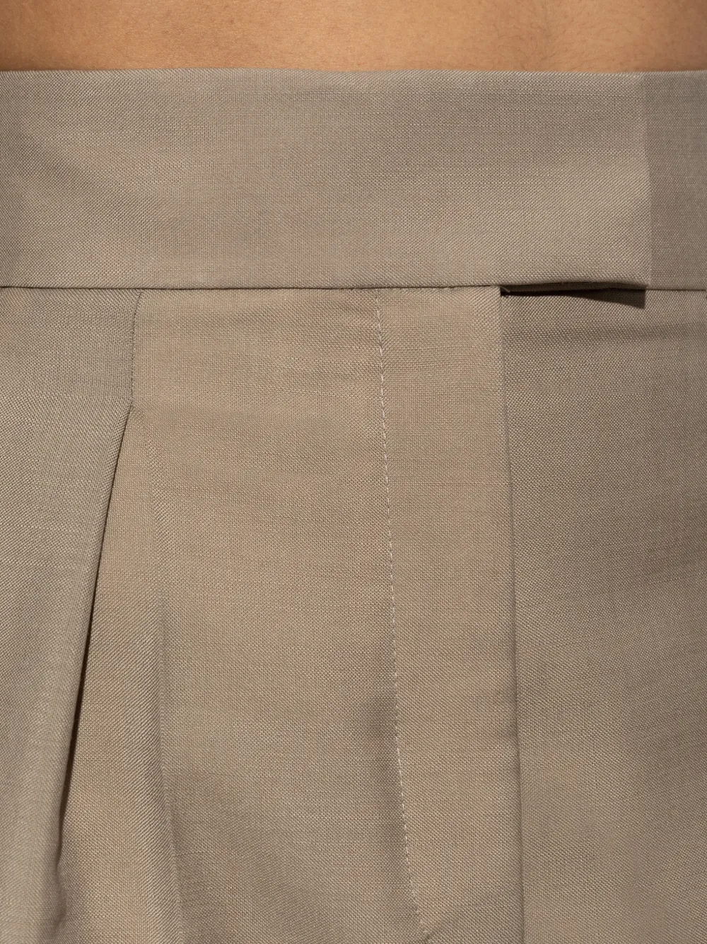 Valentino Garavani Plooibroek met wijde pijpen Beige