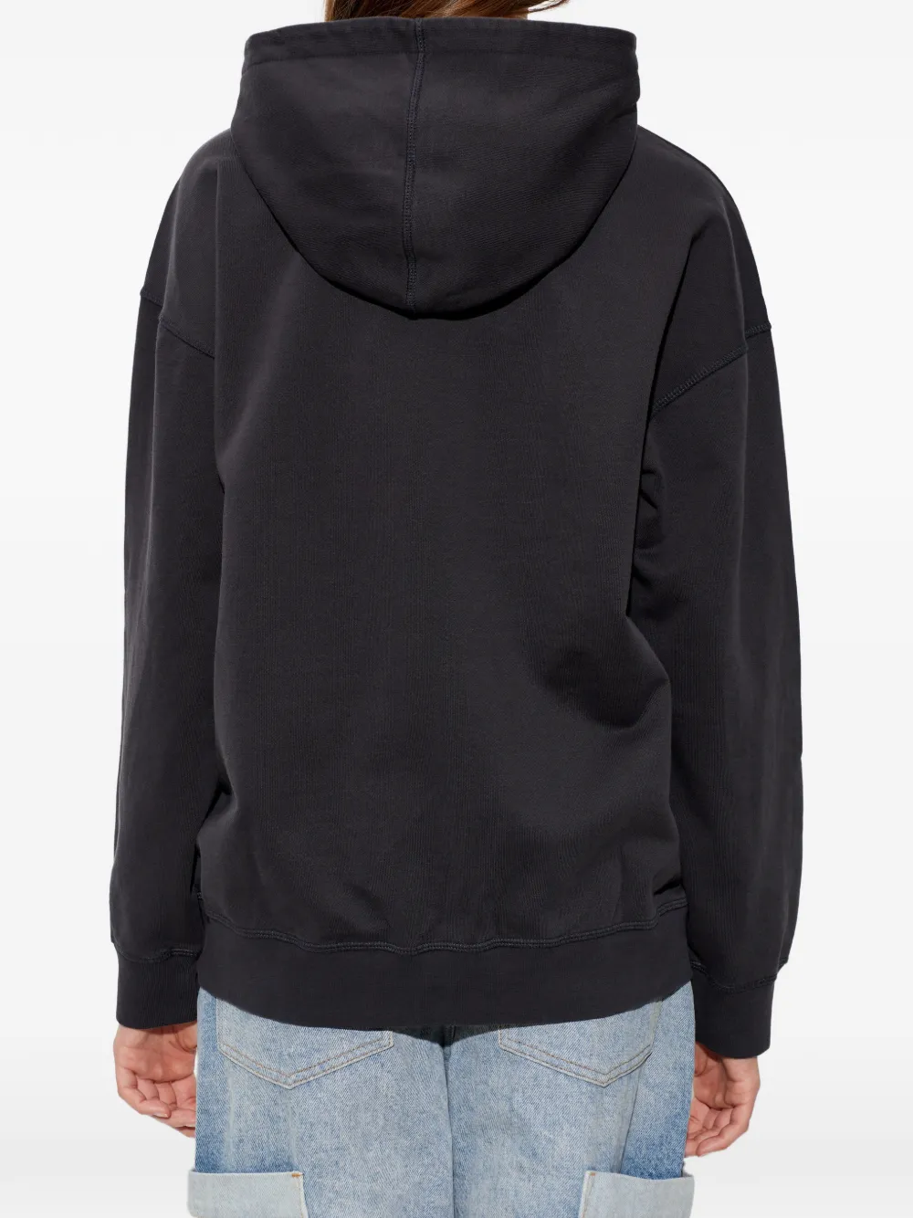 GANNI Hoodie met geborduurd logo Zwart