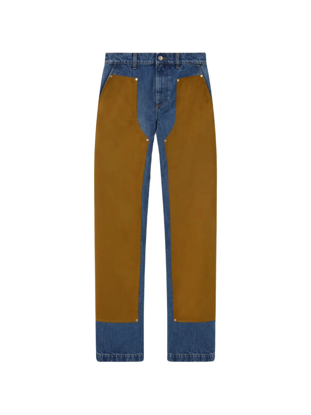 Stella McCartney panelled straight-leg jeans - Blu