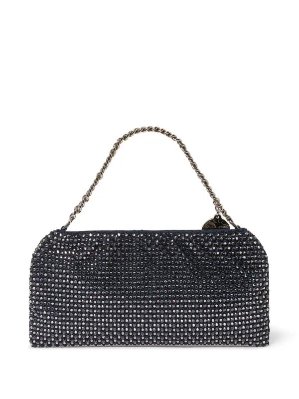 バッグ Stella McCartney Clutch Bag Stella McCartney crystal-embellished chain-link Clutch Bag | Black