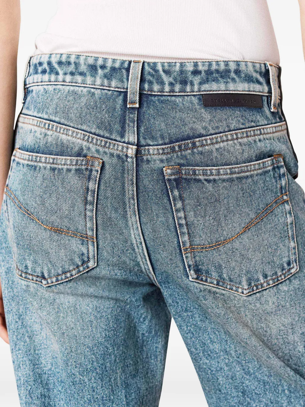 Stella McCartney Vegan jeans met veters Blauw