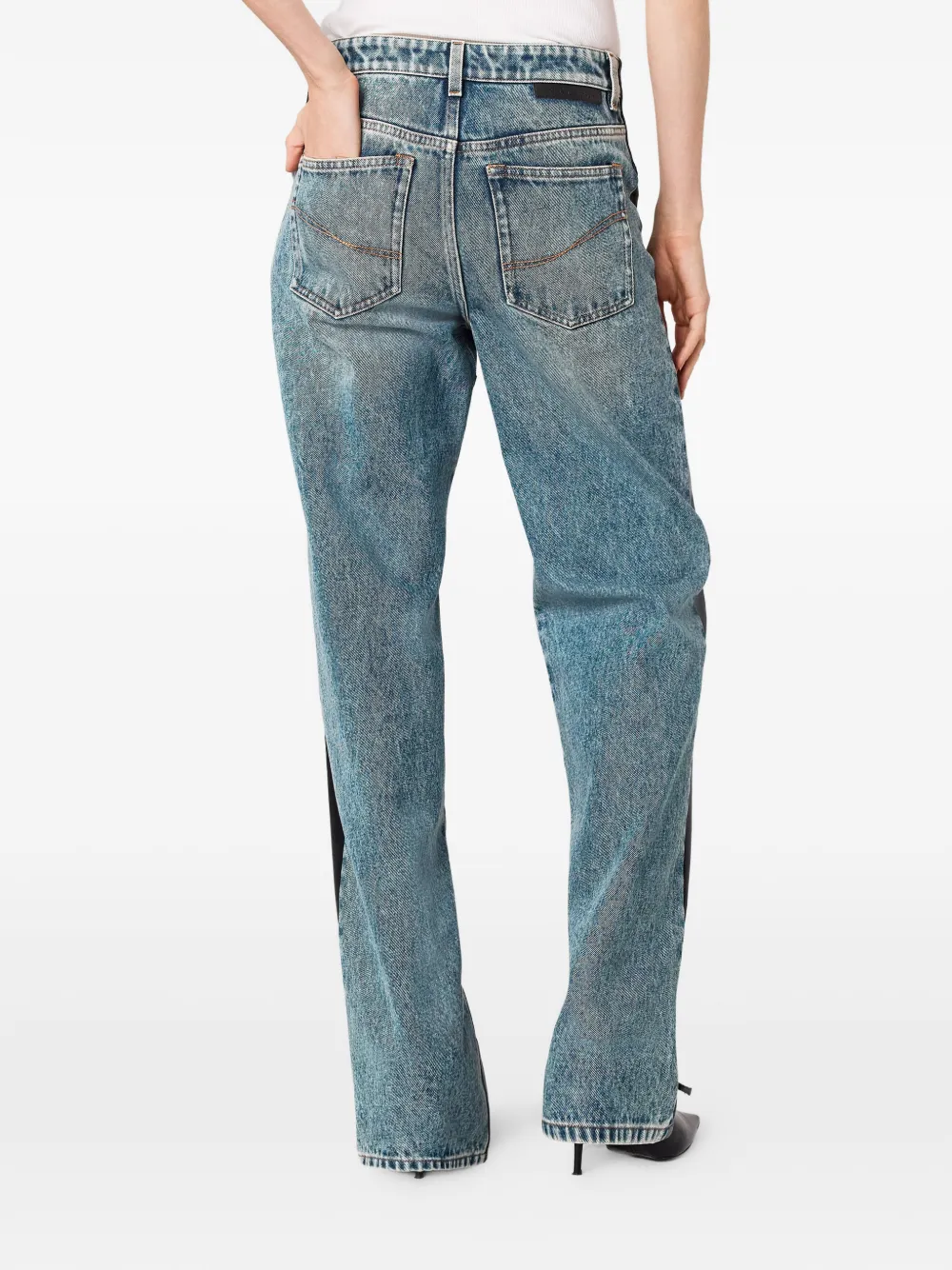 Stella McCartney Vegan jeans met veters Blauw