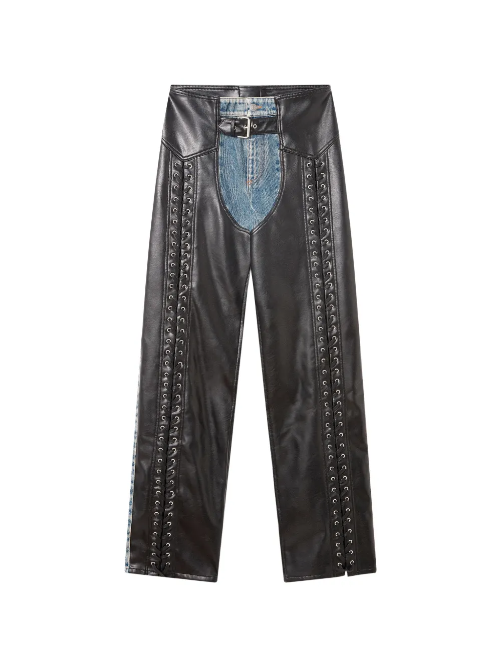 Stella McCartney lace-up panelled jeans - Blau