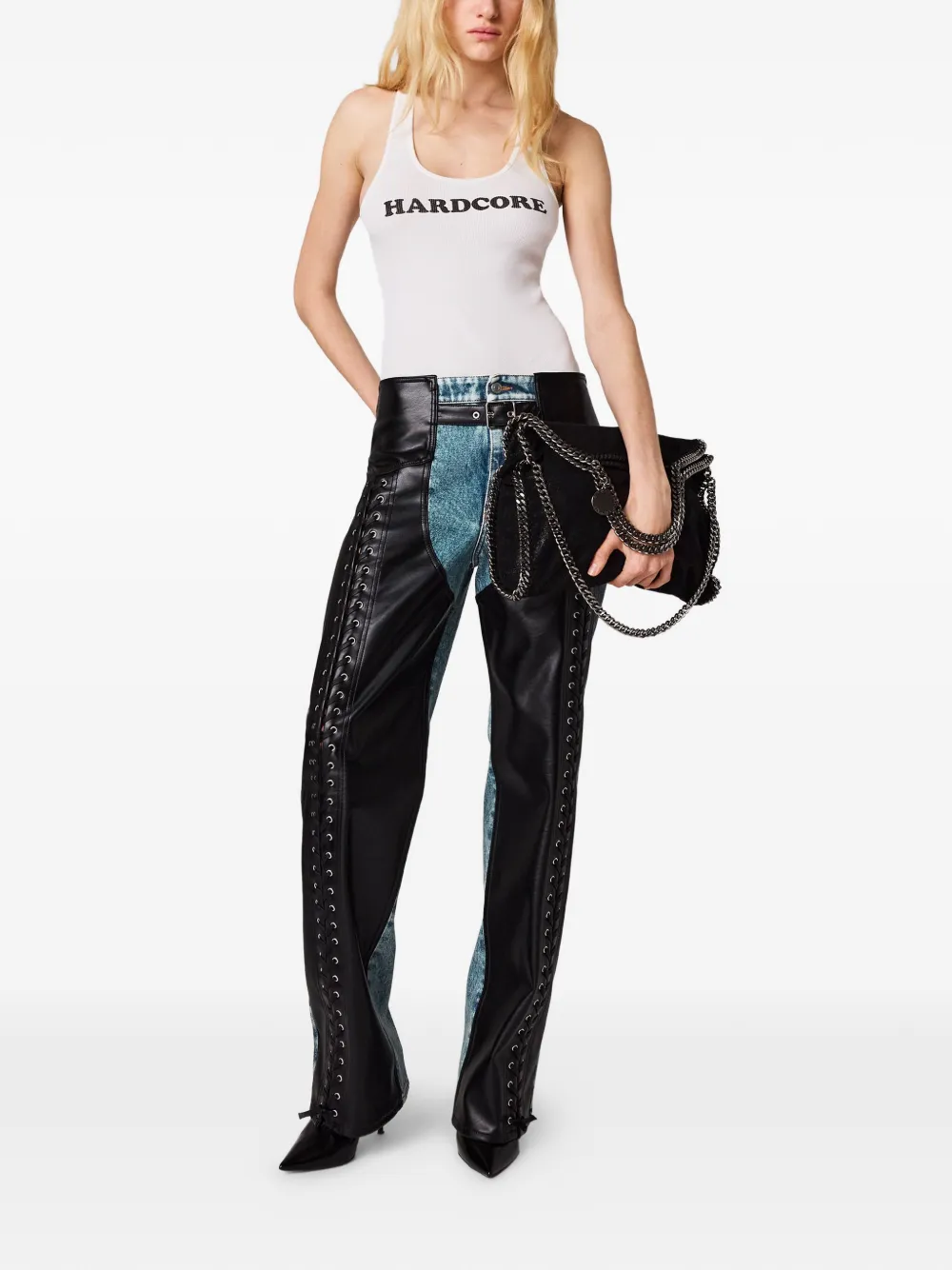  Stella Mccartney Vaqueros Con Paneles Y Cordones - Azul 