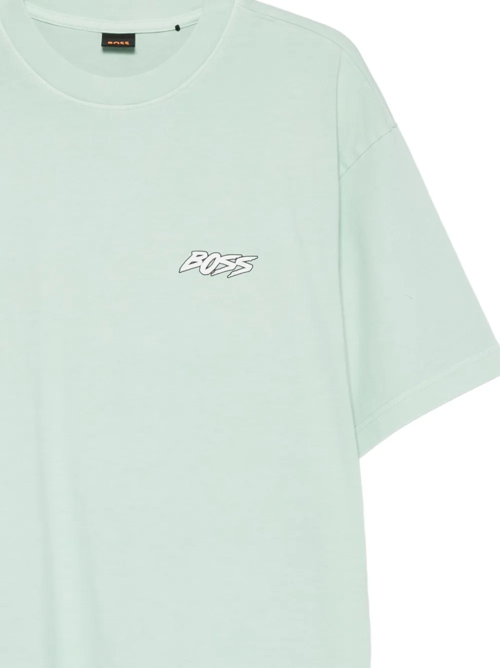 BOSS T-shirt met logoprint Groen