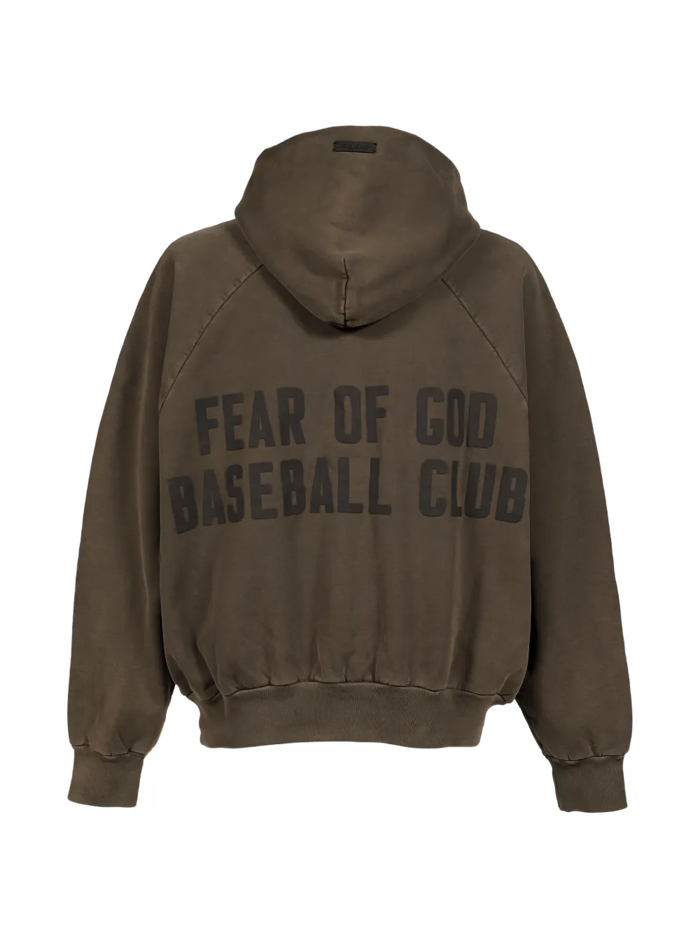Fear Of God Baseball Club hoodie met halve rits en logoprint Bruin