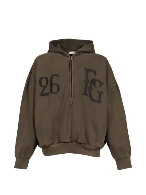 Fear Of God Baseball Club logo-print half-zip hoodie