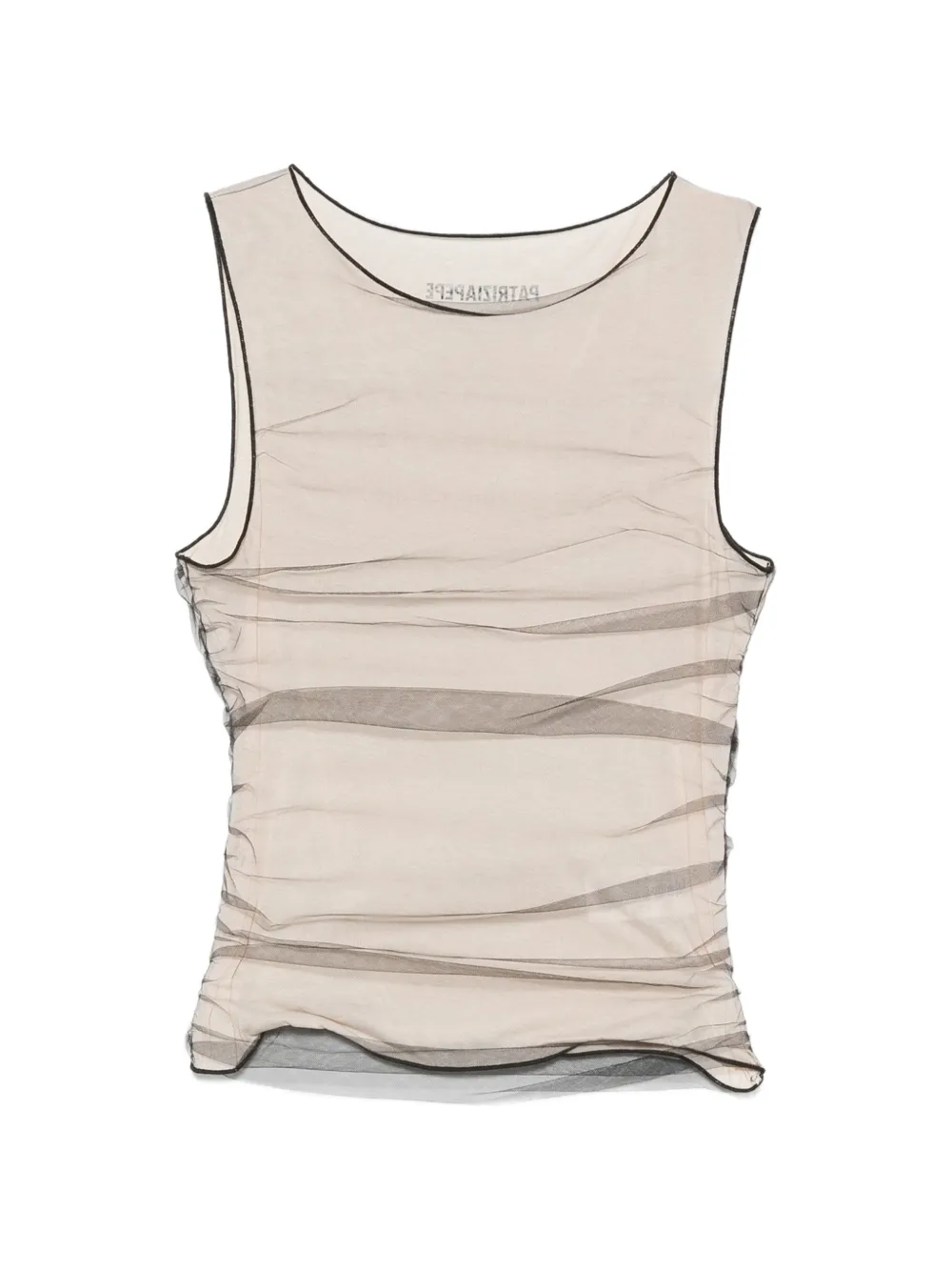 Patrizia Pepe ruched tank top - Toni neutri