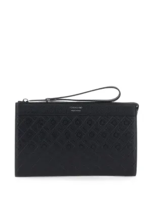 Ferragamo ロゴエンボス クラッチバッグ | ブラック | FARFETCH JP