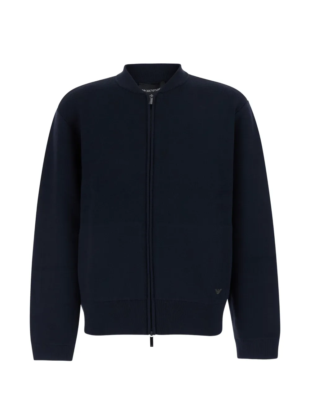 Emporio Armani zip-up long-sleeve cardigan - Blu