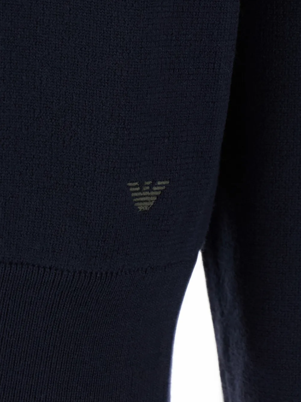 Emporio Armani zip-up long-sleeve cardigan Blauw