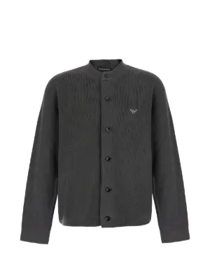 EMPORIO ARMANI ネイビー フード付きカーディガン EMPORIO ARMANI