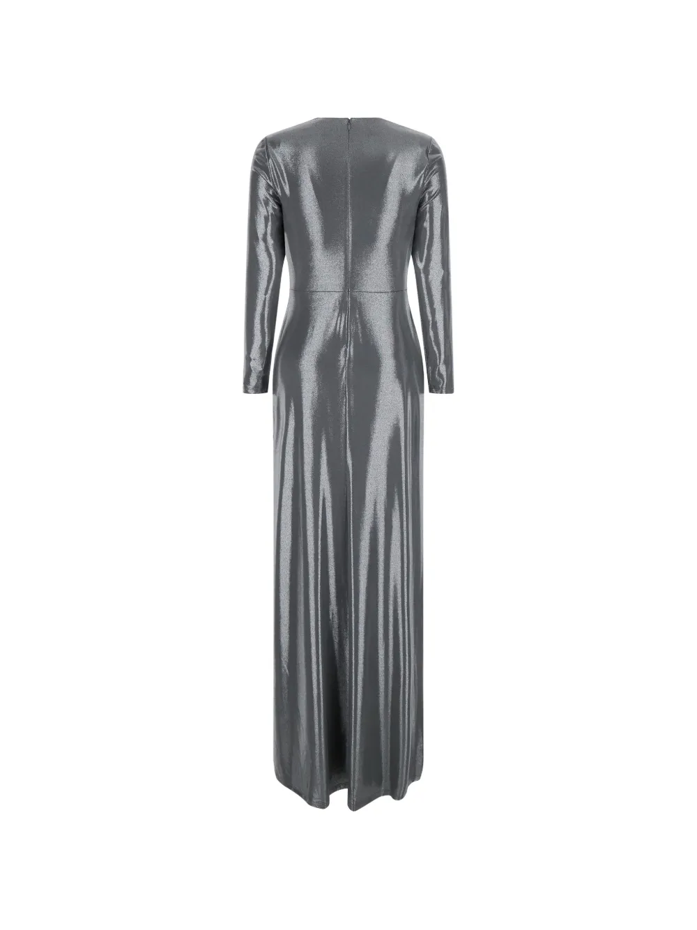 Lauren Ralph Lauren metallic twist-detail maxi dress Grijs