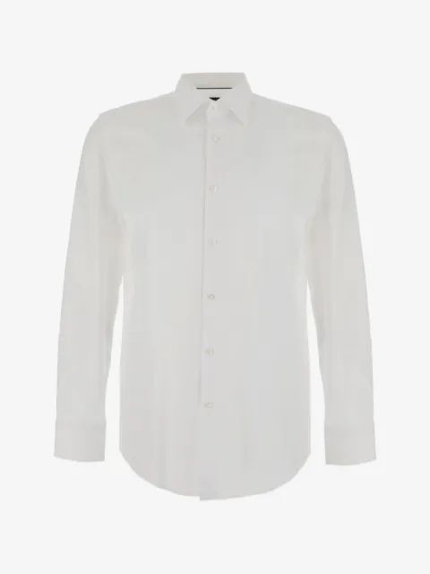 BOSS camisa con botones y cuello italiano