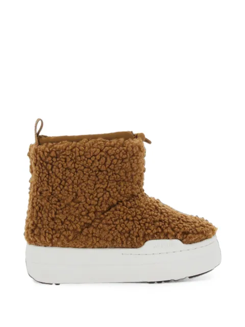Moon Boot Kids sherpa-textured boots