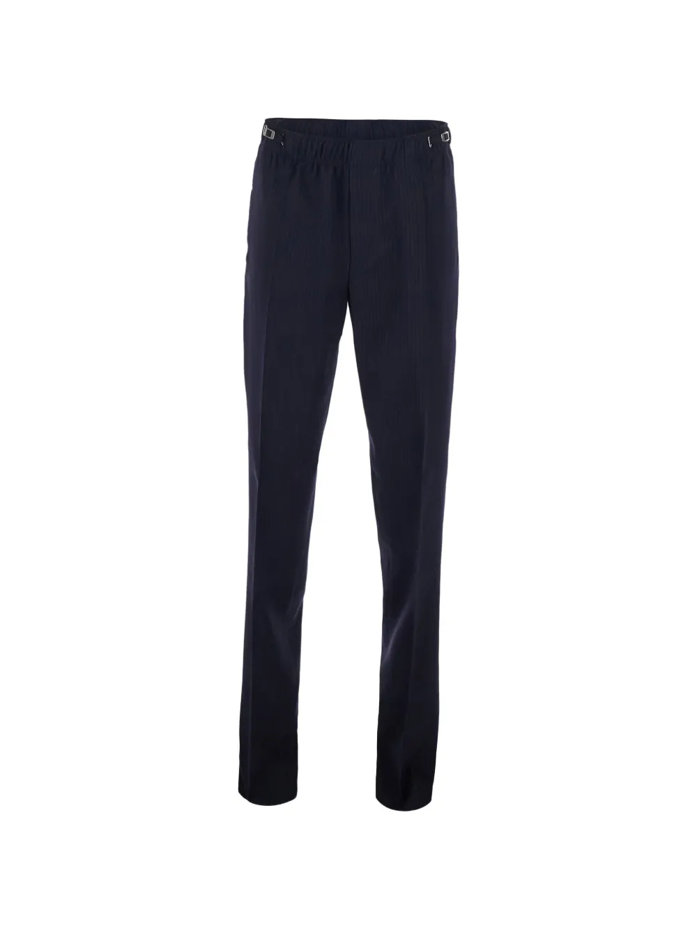 Givenchy pinstripe-pattern logo-buckle trousers - Blau