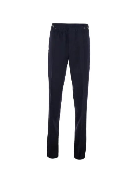 Givenchy pinstripe-pattern logo-buckle trousers