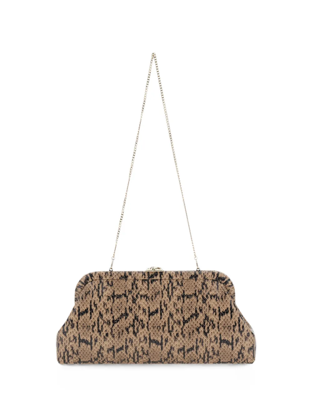 Jimmy Choo Skylar snake-effect clutch bag - Toni neutri