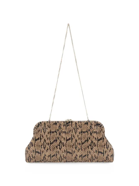 Jimmy Choo Skylar snake-effect clutch bag
