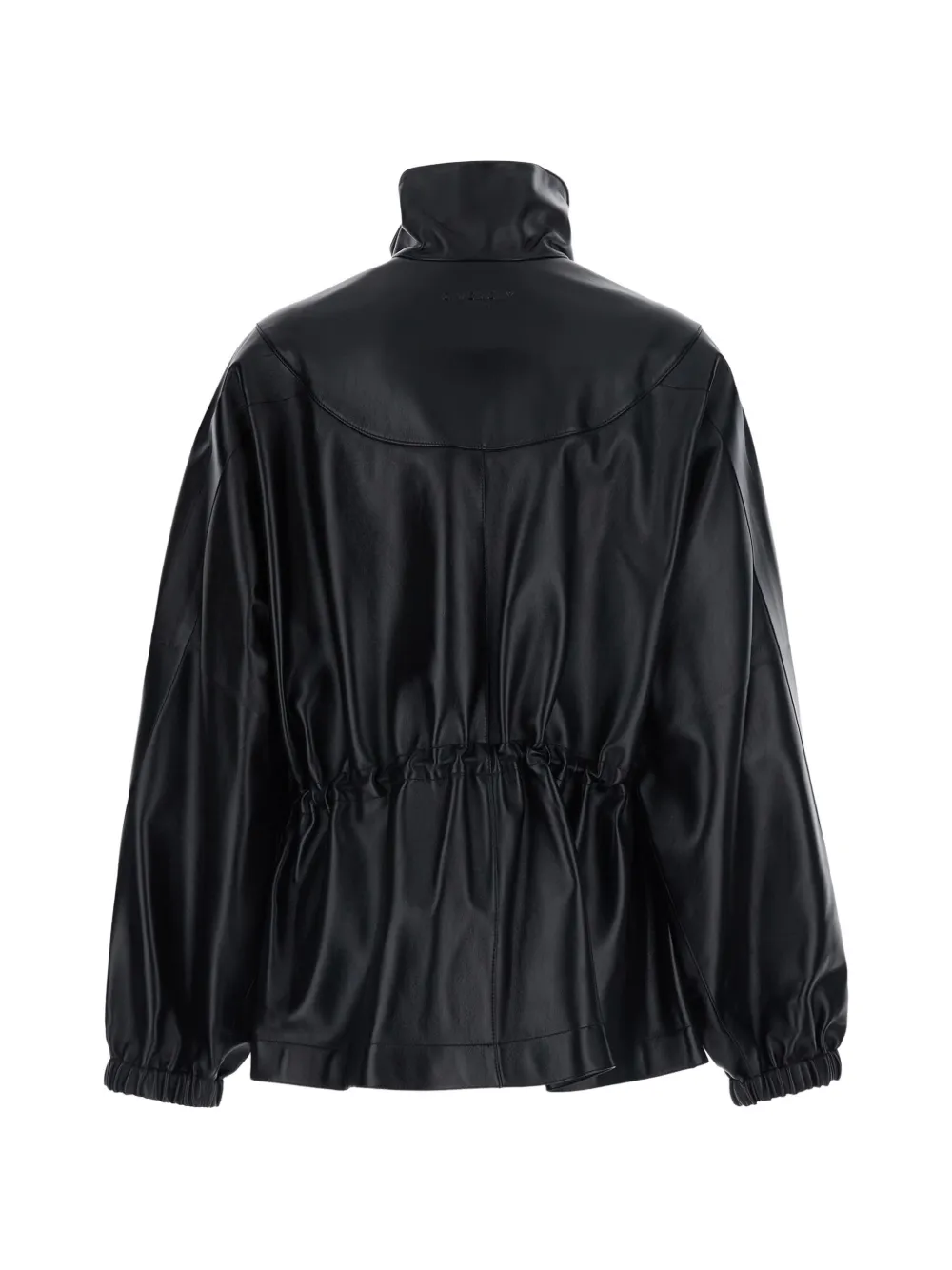 Givenchy Ruimvallend leren jack met elastische taille Zwart
